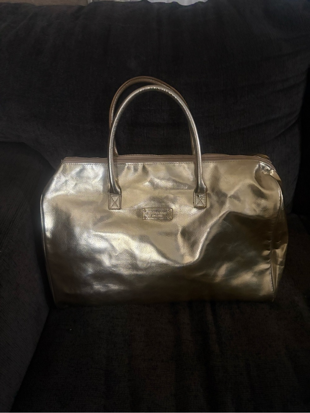 Michael Kors Metallic Gold duffel Handbag